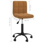 vidaXL Esszimmerstühle 4 Stk. Drehbar Braun Samt vidaXL Esszimmerstühle 4 Stk. Drehbar Braun Samt