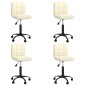 vidaXL Esszimmerstühle 4 Stk. Drehbar Creme Samt vidaXL Esszimmerstühle 4 Stk. Drehbar Creme Samt