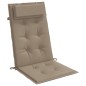 Hochlehner-Auflagen 2 Stk. Taupe Oxford-Gewebe Hochlehner-Auflagen 2 Stk. Taupe Oxford-Gewebe