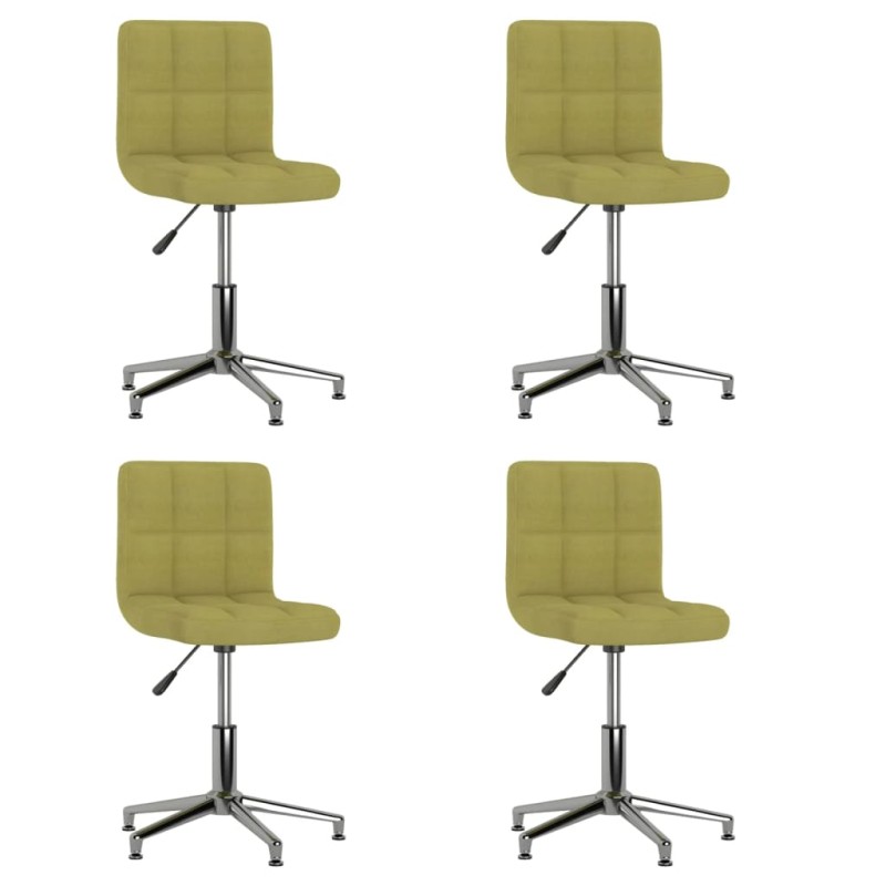 vidaXL Esszimmerstühle 4 Stk. Drehbar Grün Stoff vidaXL Esszimmerstühle 4 Stk. Drehbar Grün Stoff