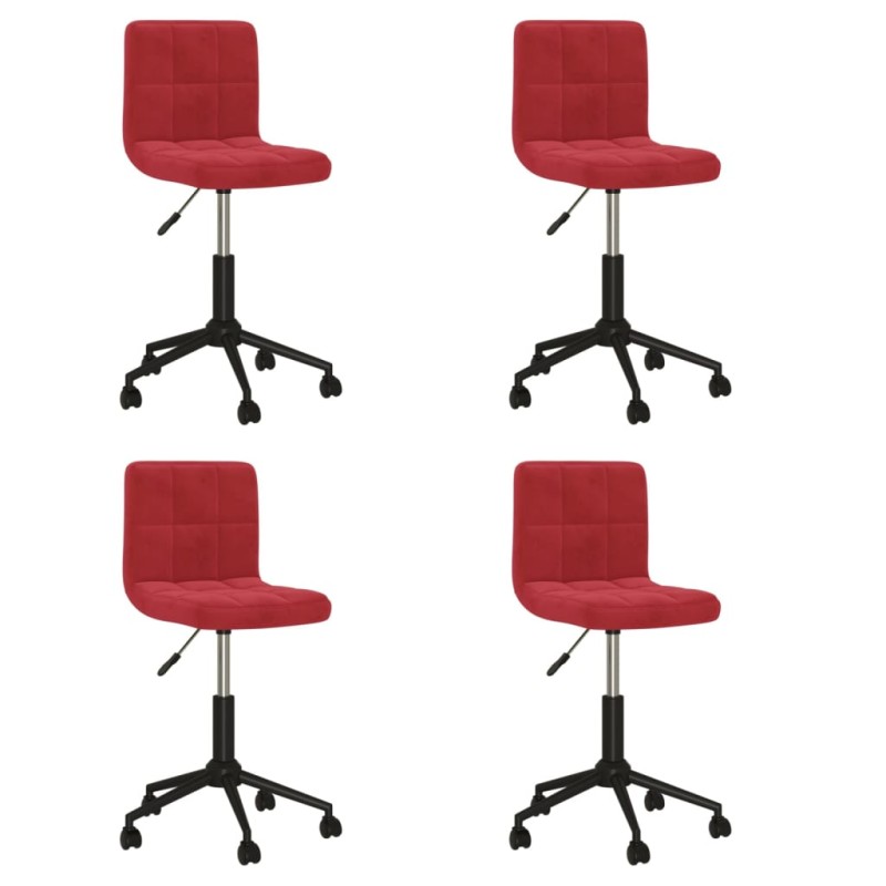 vidaXL Esszimmerstühle 4 Stk. Drehbar Weinrot Samt vidaXL Esszimmerstühle 4 Stk. Drehbar Weinrot Samt