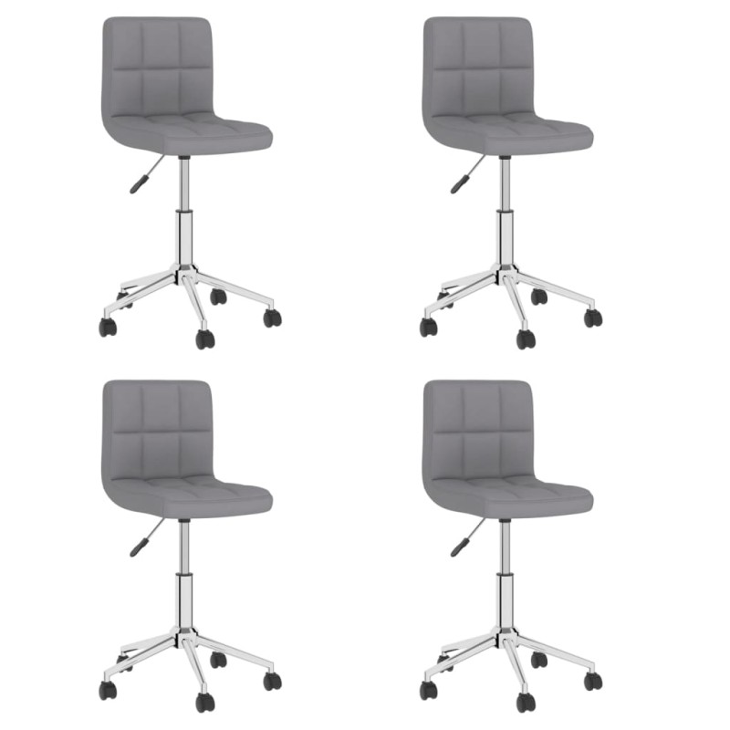vidaXL Esszimmerstühle 4 Stk. Drehbar Hellgrau Stoff vidaXL Esszimmerstühle 4 Stk. Drehbar Hellgrau Stoff