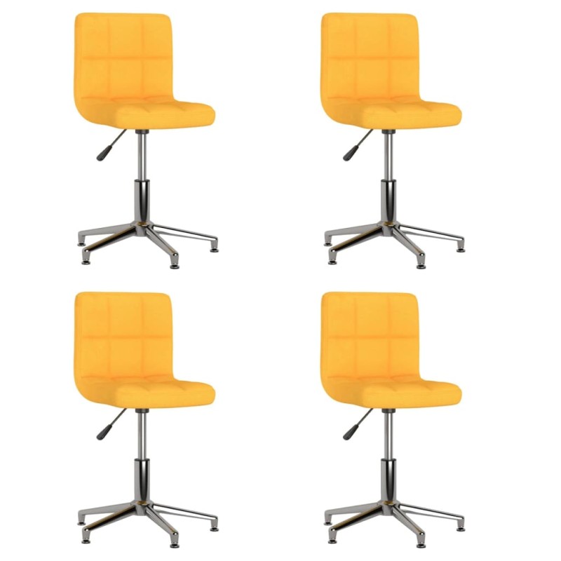 vidaXL Esszimmerstühle 4 Stk. Drehbar Senfgelb Stoff vidaXL Esszimmerstühle 4 Stk. Drehbar Senfgelb Stoff