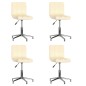 vidaXL Esszimmerstühle 4 Stk. Drehbar Creme Stoff vidaXL Esszimmerstühle 4 Stk. Drehbar Creme Stoff