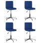 vidaXL Esszimmerstühle 4 Stk. Drehbar Blau Stoff vidaXL Esszimmerstühle 4 Stk. Drehbar Blau Stoff