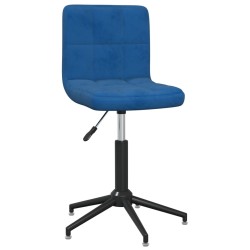 vidaXL Esszimmerstühle 4 Stk. Drehbar Blau Samt