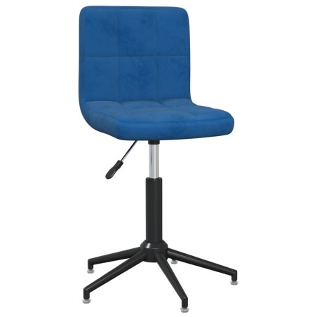 vidaXL Esszimmerstühle 4 Stk. Drehbar Blau Samt