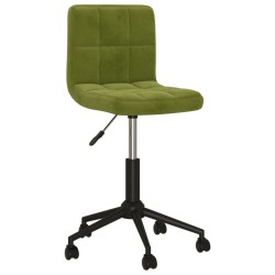vidaXL Esszimmerstühle 4 Stk. Drehbar Hellgrün Samt