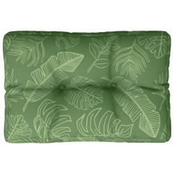 vidaXL Palettenkissen Blattmuster 60x40x12 cm Stoff