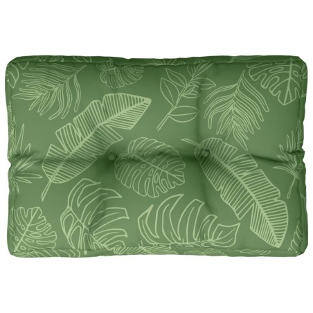 vidaXL Palettenkissen Blattmuster 60x40x12 cm Stoff