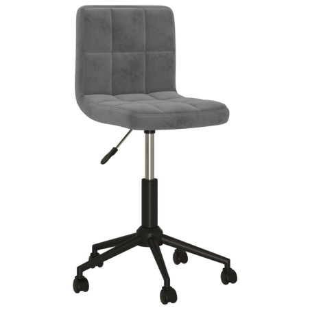 vidaXL Esszimmerstühle 4 Stk. Drehbar Dunkelgrau Samt
