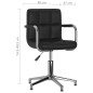 vidaXL Esszimmerstühle 6 Stk. Drehbar Schwarz Kunstleder vidaXL Esszimmerstühle 6 Stk. Drehbar Schwarz Kunstleder