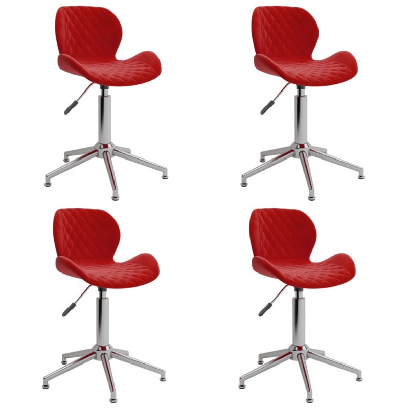 vidaXL Esszimmerstühle 4 Stk. Drehbar Weinrot Samt vidaXL Esszimmerstühle 4 Stk. Drehbar Weinrot Samt