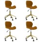 vidaXL Esszimmerstühle 4 Stk. Drehbar Braun Samt vidaXL Esszimmerstühle 4 Stk. Drehbar Braun Samt