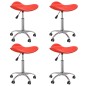 vidaXL Esszimmerstühle 4 Stk. Drehbar Rot Kunstleder vidaXL Esszimmerstühle 4 Stk. Drehbar Rot Kunstleder