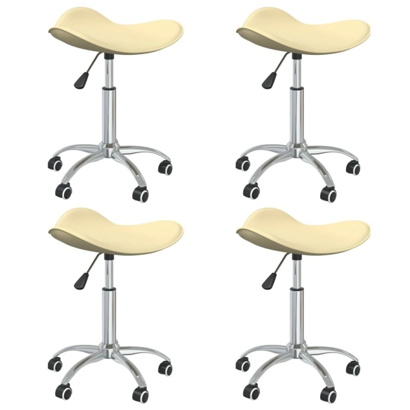vidaXL Esszimmerstühle 4 Stk. Drehbar Creme Kunstleder vidaXL Esszimmerstühle 4 Stk. Drehbar Creme Kunstleder