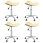 vidaXL Esszimmerstühle 4 Stk. Drehbar Creme Kunstleder vidaXL Esszimmerstühle 4 Stk. Drehbar Creme Kunstleder