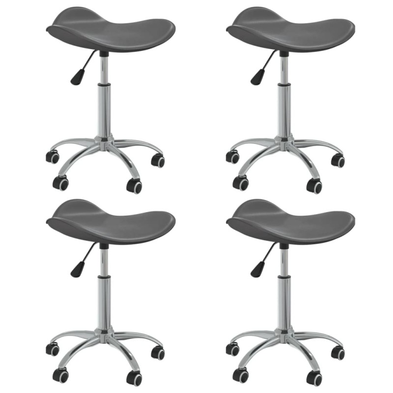 vidaXL Esszimmerstühle 4 Stk. Drehbar Grau Kunstleder vidaXL Esszimmerstühle 4 Stk. Drehbar Grau Kunstleder