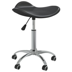 vidaXL Esszimmerstühle 6 Stk. Drehbar Schwarz Kunstleder