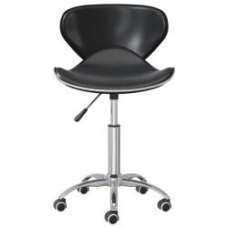 vidaXL Esszimmerstühle 4 Stk. Drehbar Schwarz Kunstleder