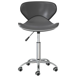 vidaXL Esszimmerstühle 4 Stk. Drehbar Grau Kunstleder