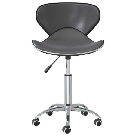 vidaXL Esszimmerstühle 4 Stk. Drehbar Grau Kunstleder