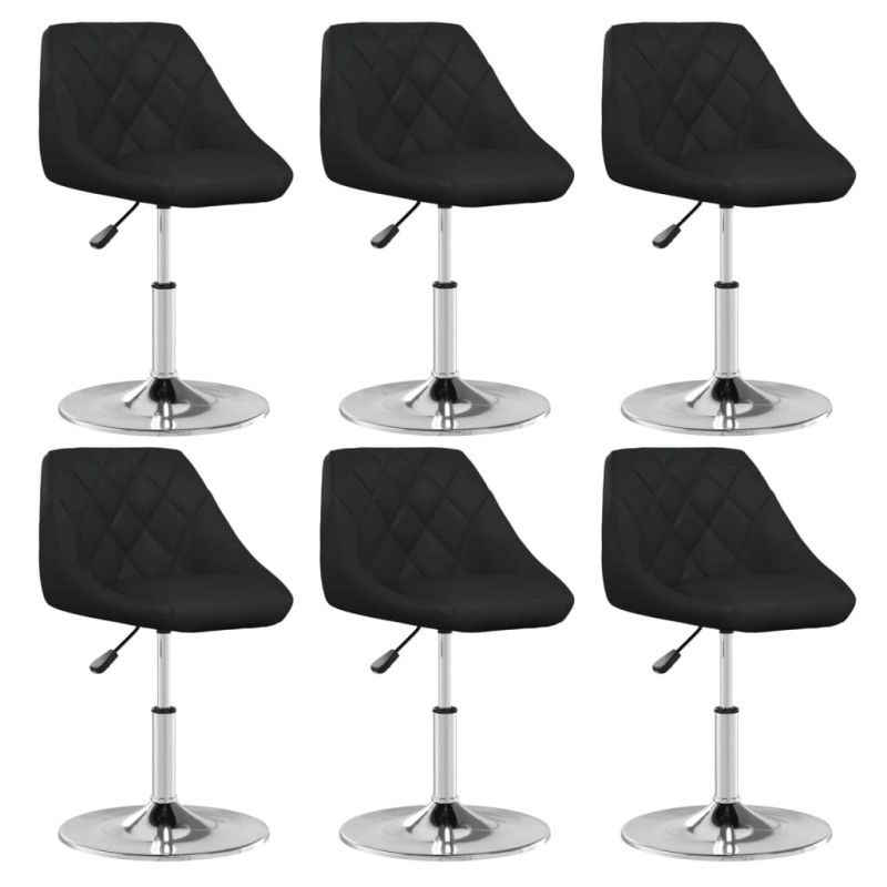 vidaXL Esszimmerstühle 6 Stk. Schwarz Kunstleder vidaXL Esszimmerstühle 6 Stk. Schwarz Kunstleder