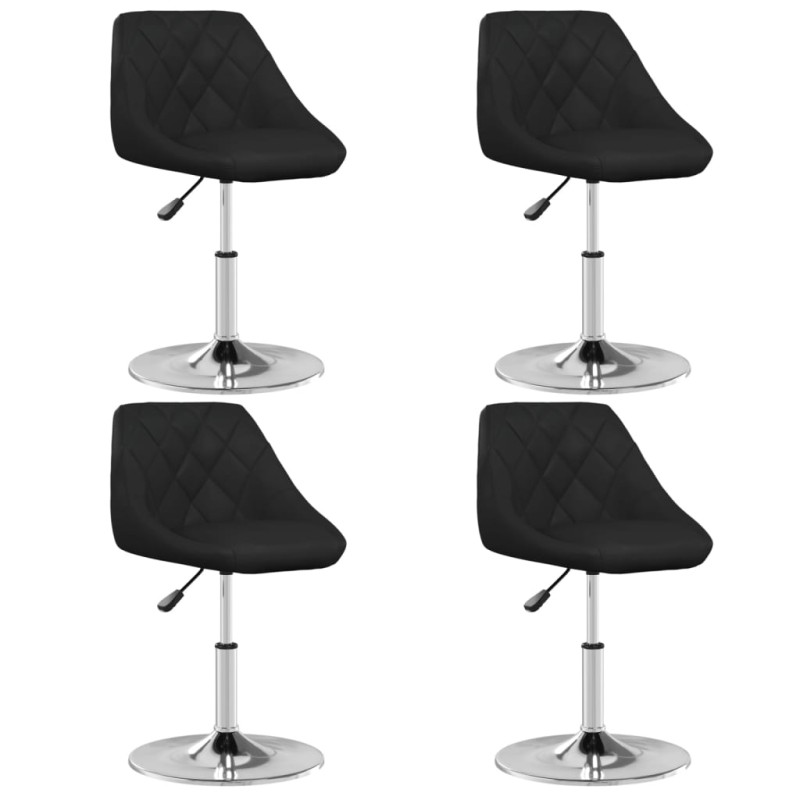 vidaXL Esszimmerstühle 4 Stk. Schwarz Kunstleder vidaXL Esszimmerstühle 4 Stk. Schwarz Kunstleder