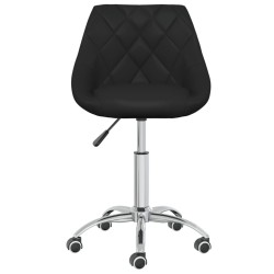 vidaXL Esszimmerstühle 4 Stk. Drehbar Schwarz Kunstleder 