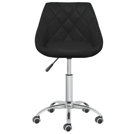 vidaXL Esszimmerstühle 4 Stk. Drehbar Schwarz Kunstleder 