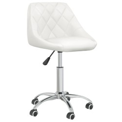 vidaXL Esszimmerstühle 6 Stk. Drehbar Weiß Kunstleder