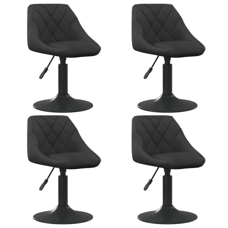 vidaXL Esszimmerstühle 4 Stk. Drehbar Schwarz Samt vidaXL Esszimmerstühle 4 Stk. Drehbar Schwarz Samt