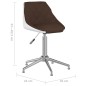 vidaXL Esszimmerstühle 4 Stk. Drehbar Braun und Weiß Kunstleder vidaXL Esszimmerstühle 4 Stk. Drehbar Braun und Weiß Kunstleder
