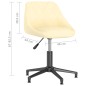 vidaXL Esszimmerstühle 4 Stk. Drehbar Creme Samt vidaXL Esszimmerstühle 4 Stk. Drehbar Creme Samt