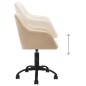 vidaXL Esszimmerstühle 6 Stk. Drehbar Creme Stoff vidaXL Esszimmerstühle 6 Stk. Drehbar Creme Stoff