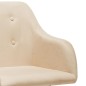 vidaXL Esszimmerstühle 6 Stk. Drehbar Creme Stoff vidaXL Esszimmerstühle 6 Stk. Drehbar Creme Stoff