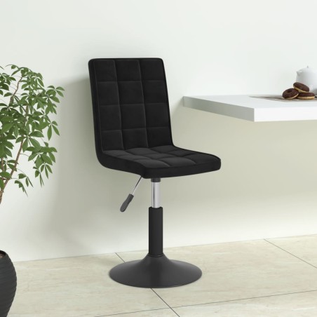 vidaXL Esszimmerstühle 6 Stk. Drehbar Schwarz Samt