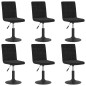 vidaXL Esszimmerstühle 6 Stk. Drehbar Schwarz Samt vidaXL Esszimmerstühle 6 Stk. Drehbar Schwarz Samt