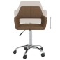 vidaXL Esszimmerstühle 4 Stk. Drehbar Braun Stoff vidaXL Esszimmerstühle 4 Stk. Drehbar Braun Stoff