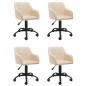 vidaXL Esszimmerstühle 4 Stk. Drehbar Creme Stoff vidaXL Esszimmerstühle 4 Stk. Drehbar Creme Stoff