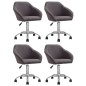 vidaXL Esszimmerstühle 4 Stk. Drehbar Taupe Stoff vidaXL Esszimmerstühle 4 Stk. Drehbar Taupe Stoff