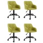 vidaXL Esszimmerstühle 4 Stk. Drehbar Grün Stoff vidaXL Esszimmerstühle 4 Stk. Drehbar Grün Stoff