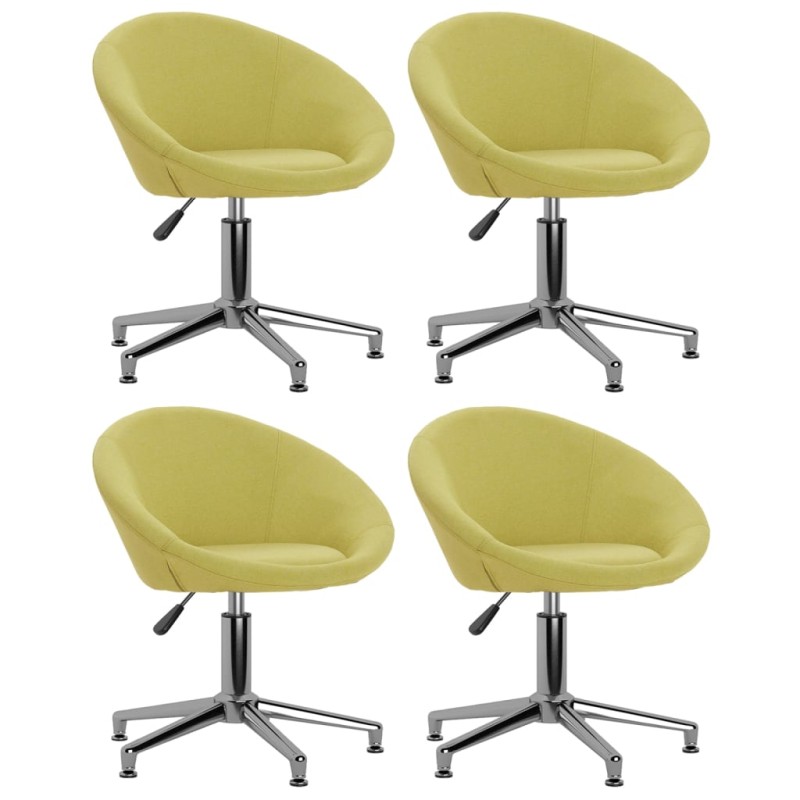 vidaXL Esszimmerstühle 4 Stk. Drehbar Grün Stoff vidaXL Esszimmerstühle 4 Stk. Drehbar Grün Stoff