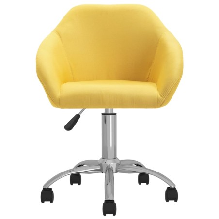 vidaXL Esszimmerstühle 4 Stk. Drehbar Gelb Stoff