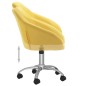 vidaXL Esszimmerstühle 4 Stk. Drehbar Gelb Stoff vidaXL Esszimmerstühle 4 Stk. Drehbar Gelb Stoff