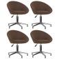 vidaXL Esszimmerstühle 4 Stk. Drehbar Braun Stoff vidaXL Esszimmerstühle 4 Stk. Drehbar Braun Stoff