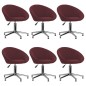vidaXL Esszimmerstühle 6 Stk. Drehbar Lila Stoff vidaXL Esszimmerstühle 6 Stk. Drehbar Lila Stoff