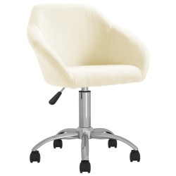 vidaXL Esszimmerstühle 4 Stk. Drehbar Creme Stoff