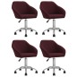 vidaXL Esszimmerstühle 4 Stk. Drehbar Lila Stoff vidaXL Esszimmerstühle 4 Stk. Drehbar Lila Stoff