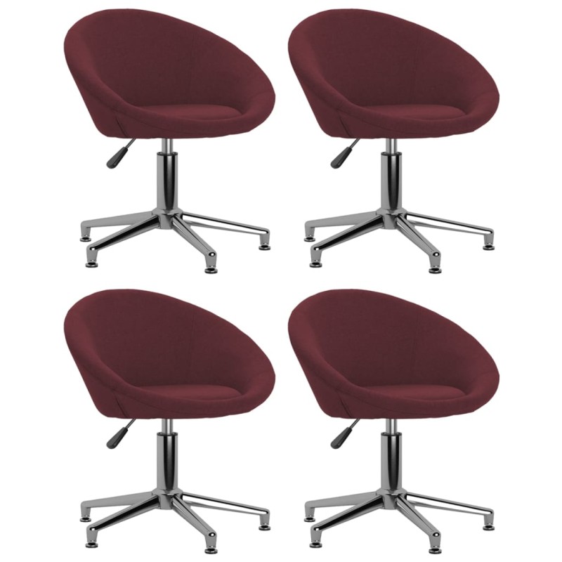 vidaXL Esszimmerstühle 4 Stk. Drehbar Lila Stoff vidaXL Esszimmerstühle 4 Stk. Drehbar Lila Stoff